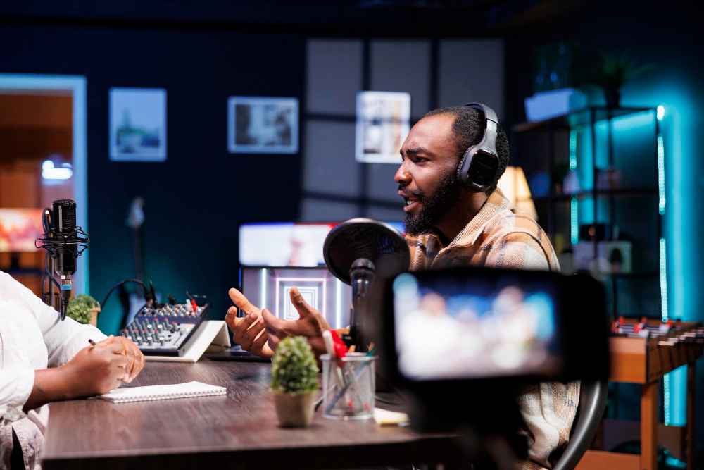 Live stream production setup for a corporate business event